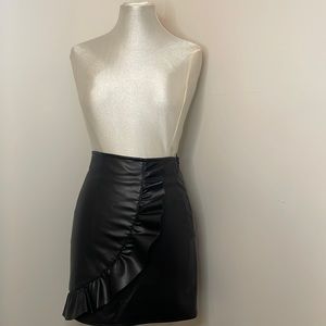 Noisy May Faux Leather Skirt